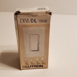 Lutron Diva  Dimmer DVSCCL-153P Snow New open box
